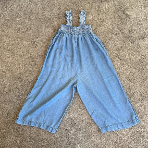 Pink Chicken- Chambray Wide Leg Romper - Picture 4 of 4